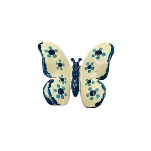 Vintage West Germany Butterfly Brooch Blue Enamel Figural Pin